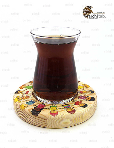 Natural Wooden Tea Serving Plate models- Architab Atölye