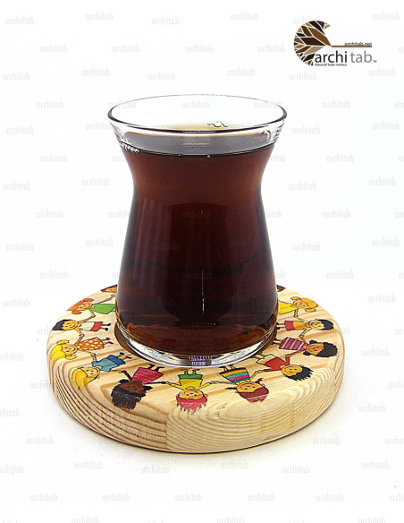 Natural Wooden Tea Serving Plate models- Architab Atölye