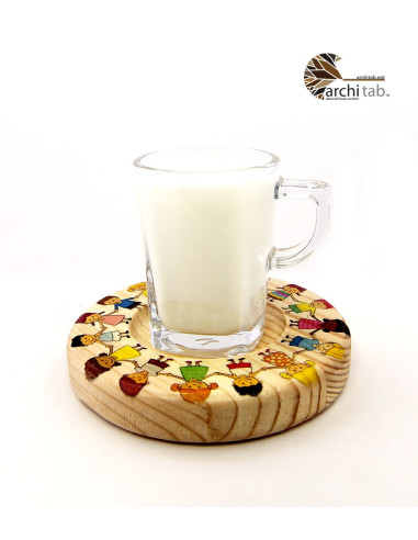 Natural Wooden Tea Serving Plate models- Architab Atölye