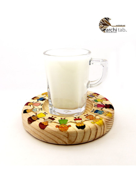 Natural Wooden Tea Serving Plate models- Architab Atölye