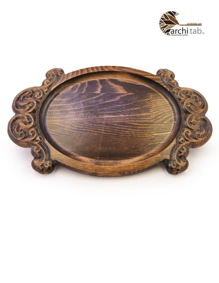 Carved Oval Wooden Sign - Word Tray - Architab Atölye