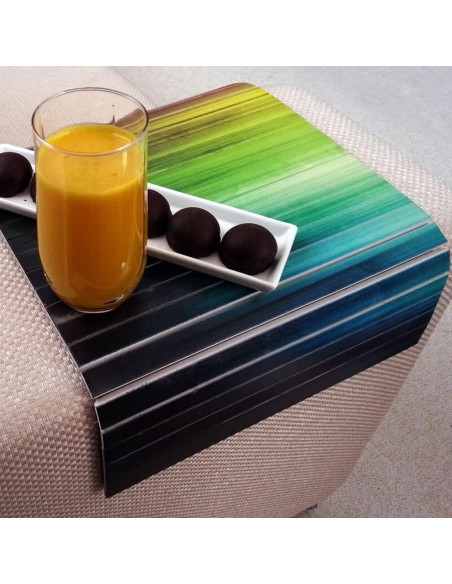 Wooden useful seat tray designed with rainbow colors