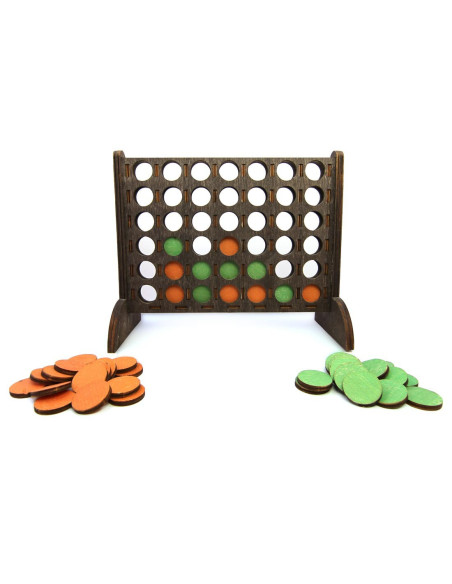 Natural Wood 4x4 Strategy Game Family Fun