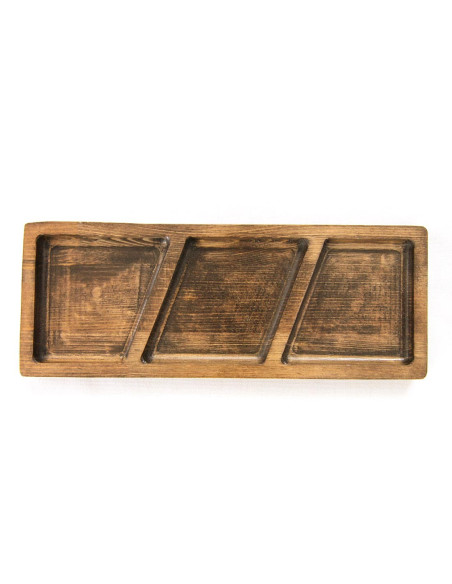 Three Section Wooden Snack Holder - Architab Atölye