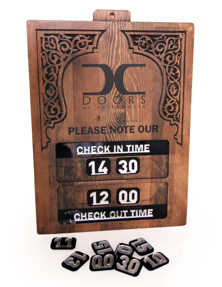 Hotel Decoration Check-in Check-out Time Table - Architab Atölye