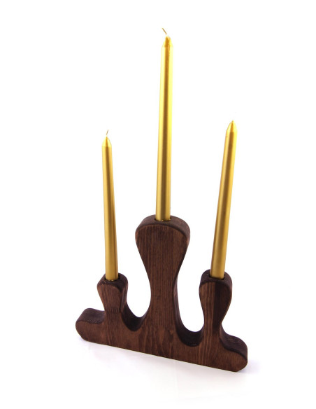 solid wood decorative candlestick