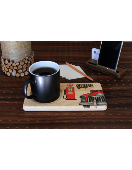 If you like vintage cars and coffee, you must see this product.