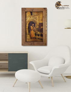 Carpenter Themed Wooden Tumbled Painting- Architab Workshop 2