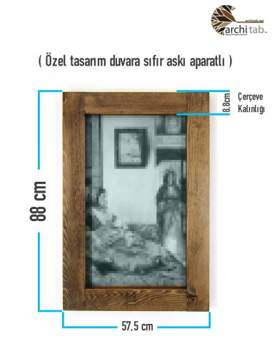 meşhur ressam ahşap tablo