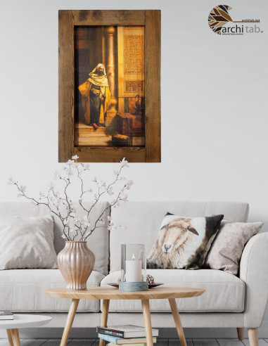 meşhur ressam tablo eski ahşap