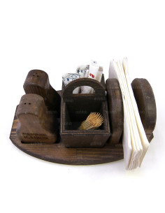 Multi Purpose Wooden Napkin Sugar Bowl - Architab Atölye