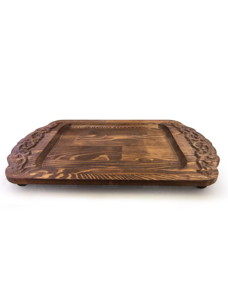 Classic Model Wooden Tray with special wood lathe Leg / Architab