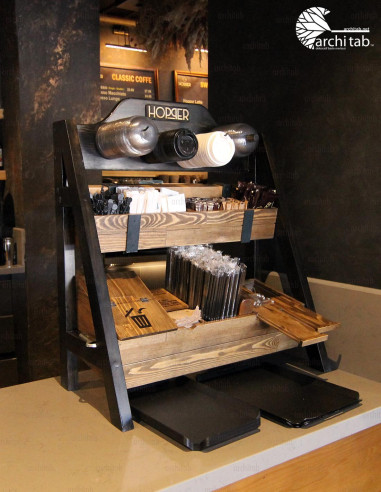 Kahve Dükkanın İçin Ahşap Take Away Standı - Architab Atölye