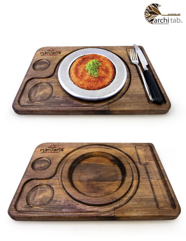 ahşap künefe tabak