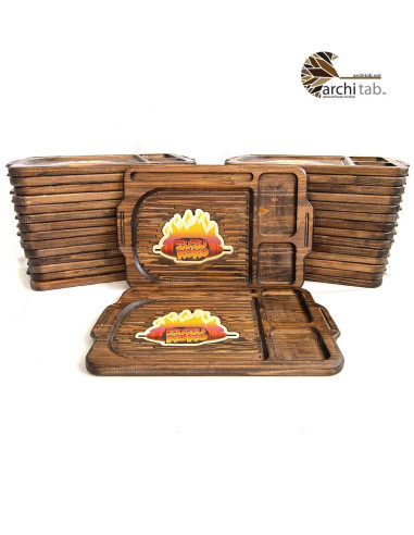 fastfood ahsap tepsi