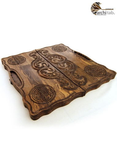100% real wood carving, wooden backgammon model. gift ideas for man