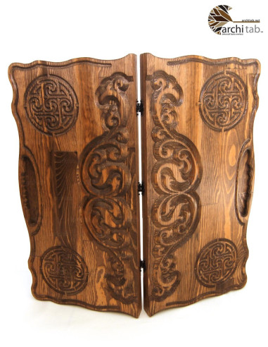 100% real wood carving, wooden backgammon model. gift ideas for man