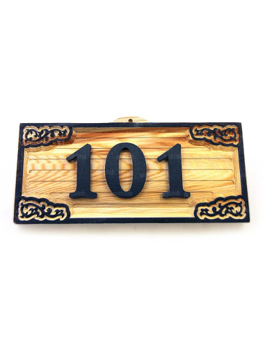 Orient Pine Wood Hotel Door Numbers - Architab