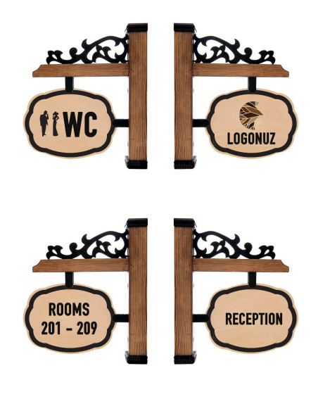 decorative column wall sign