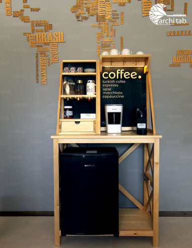 CoffeeVessel - Coffee Corner Made of Natural Pine Tree - Architab