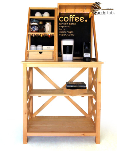 CoffeeVessel - Coffee Corner Made of Natural Pine Tree - Architab