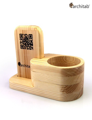 wooden table number qr code menu