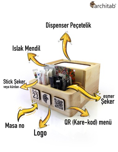 dispenser qr masa numarası peçete