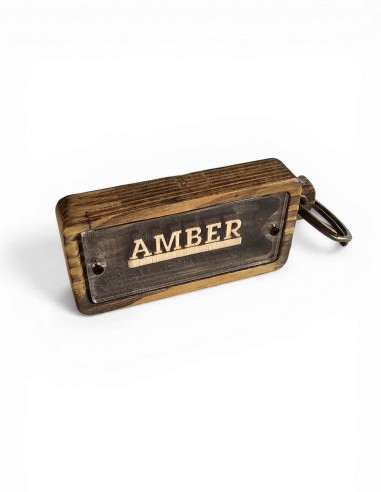 wooden hotel keychain