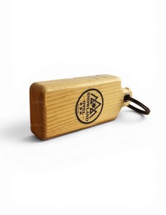 wooden keychain hotel logo