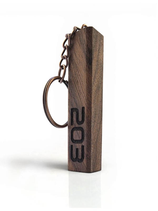 room number hotel keyfob walnut