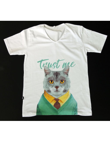 Trust me Cat t-shirt three-dimensional