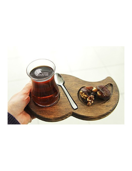 ahşap çay sunum bambu tabak