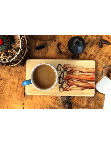 Kahve ve çay bambu sunum servisleri