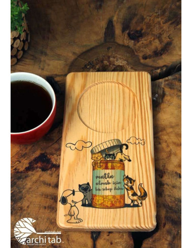 ahşap cafe sunum ekipmanları