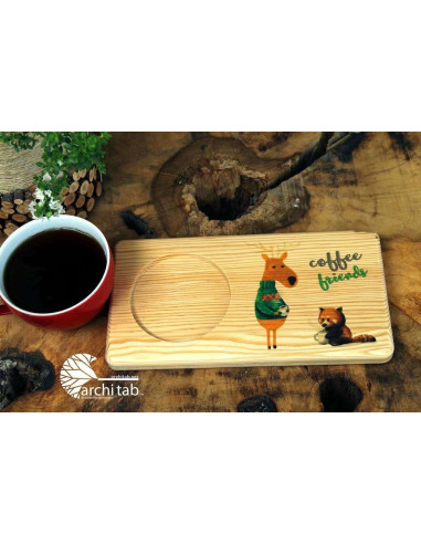 Your coffee friend and a special coffee plate for you. For dark love