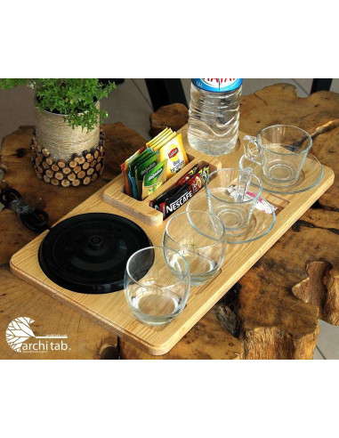 Boutique Hotel Wooden Catering Tray - In-room catering tray models are here