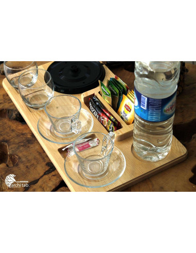 Boutique Hotel Wooden Catering Tray - In-room catering tray models are here