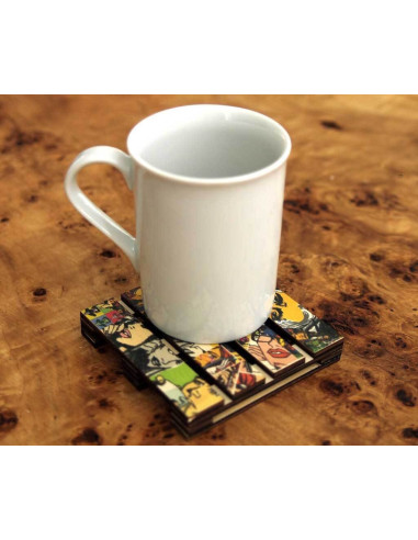 Color your rooms with colored printed mini pallet cup coasters - Buy
