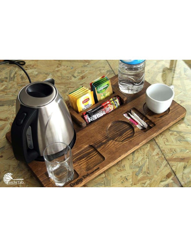 Boutique Hotel Wooden Catering Tray - In-room catering tray models are here