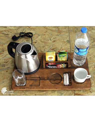 Boutique Hotel Wooden Catering Tray - In-room catering tray models are here
