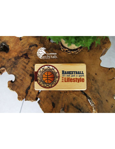 A wonderful wooden presentation plate that can be gifted to basketball lovers.