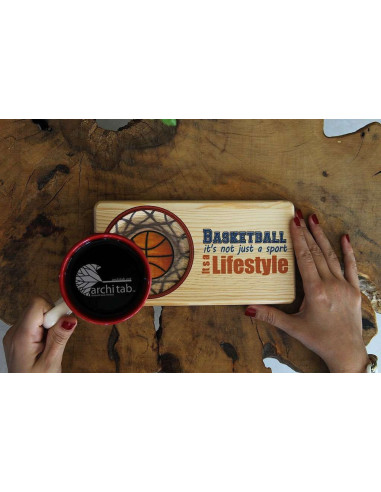 basketbol ahsap çay kahve tabağı