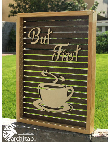 But first coffee themed natural wood wall painting. Very stylish and big.