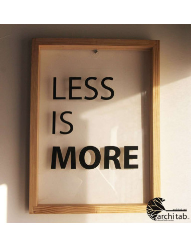 less is more dekoratif tablo