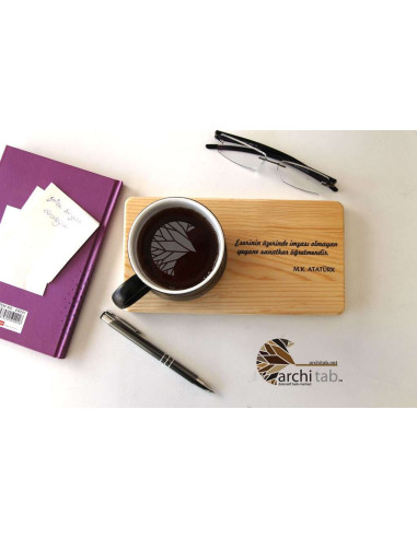 atatürk sözlü ahşap öğretmenler günü hediyesi