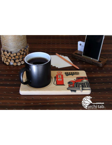 If you like vintage cars and coffee, you must see this product.