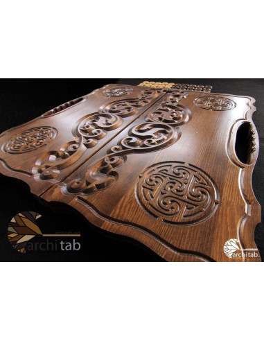 100% real wood carving, wooden backgammon model. gift ideas for man