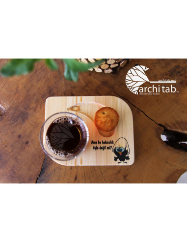 Calimero ahşap çay sunumu