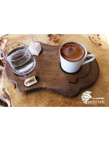 Ottoman Harem Turkish Coffee Wooden Serving Plate - www.architab.net