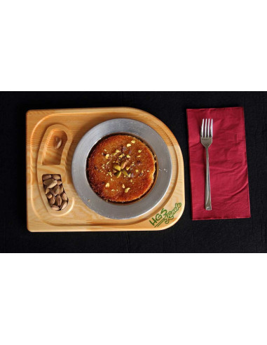 doğal ahşap künefe sunum tabağı